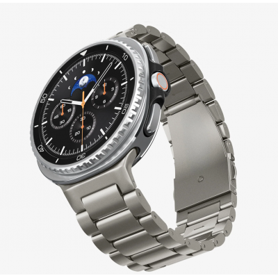 Spigen SGP Modern Fit Titanium Λουράκι Μπρασελέ για Samsung Galaxy Watch 8 40mm/44mm/46mm - Natural ΤΙΤΑΝΙΟ - AMP10122
